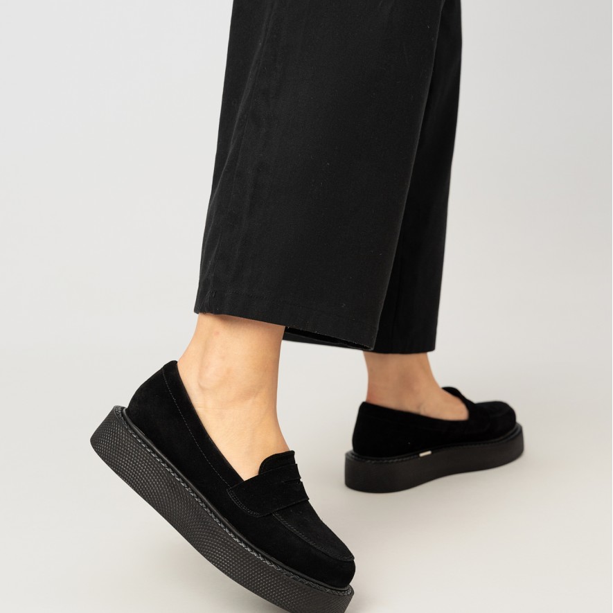            Mocasini - Dune - Velur Black